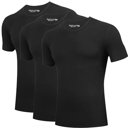 3 Black Bamboo T-Shirts Black 3 Black Bamboo T-Shirts Black