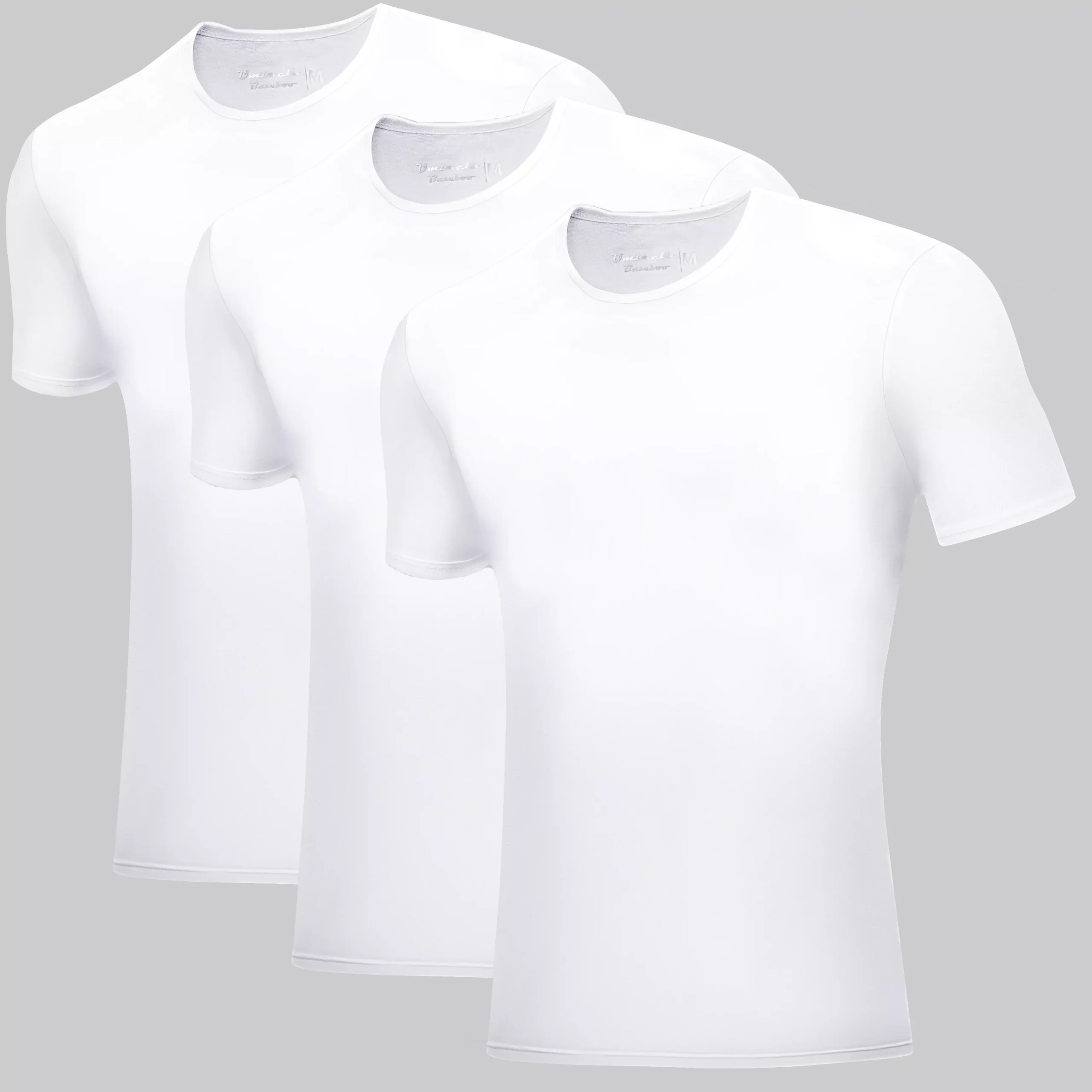 3 White Bamboo O-Neck T-Shirts 3 White Bamboo O-Neck T-Shirts