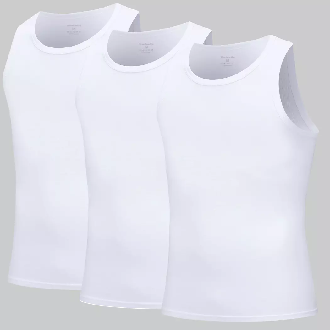 3 White Tank Tops 3 organic cotton white tank tops
