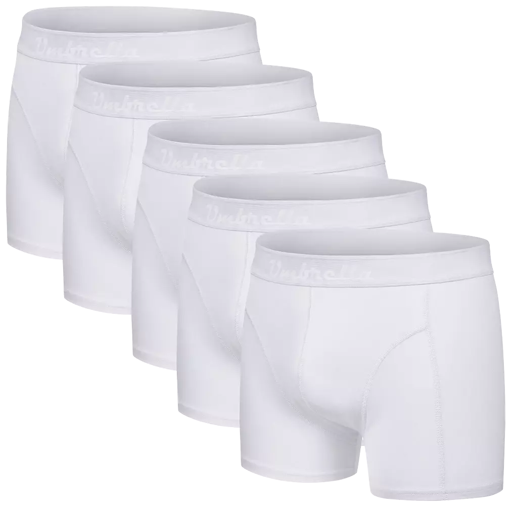 5 White Cotton Trunks 5 white cotton trunks