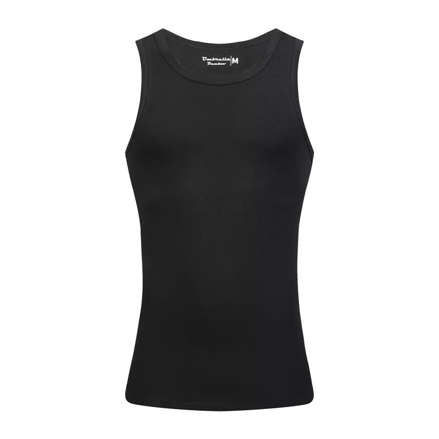 Bamboo Tank Top Front Black Black bamboo tank top front