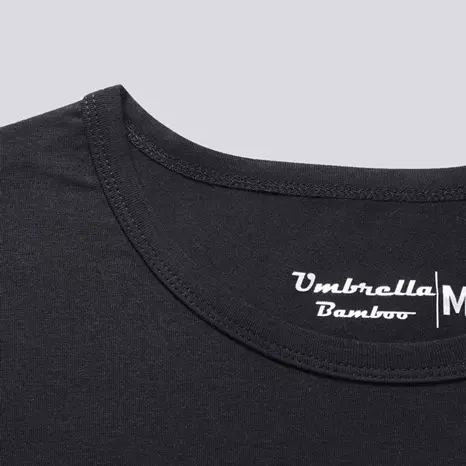 Black Bamboo T-Shirt Neck Opening Black Bamboo T-Shirt Neck Opening