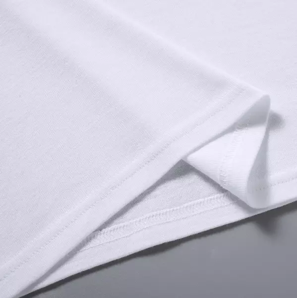 White cotton tank top bottom rib