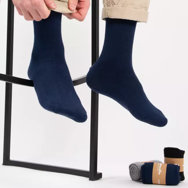 Navy Socks on Chair Navy socks on chair