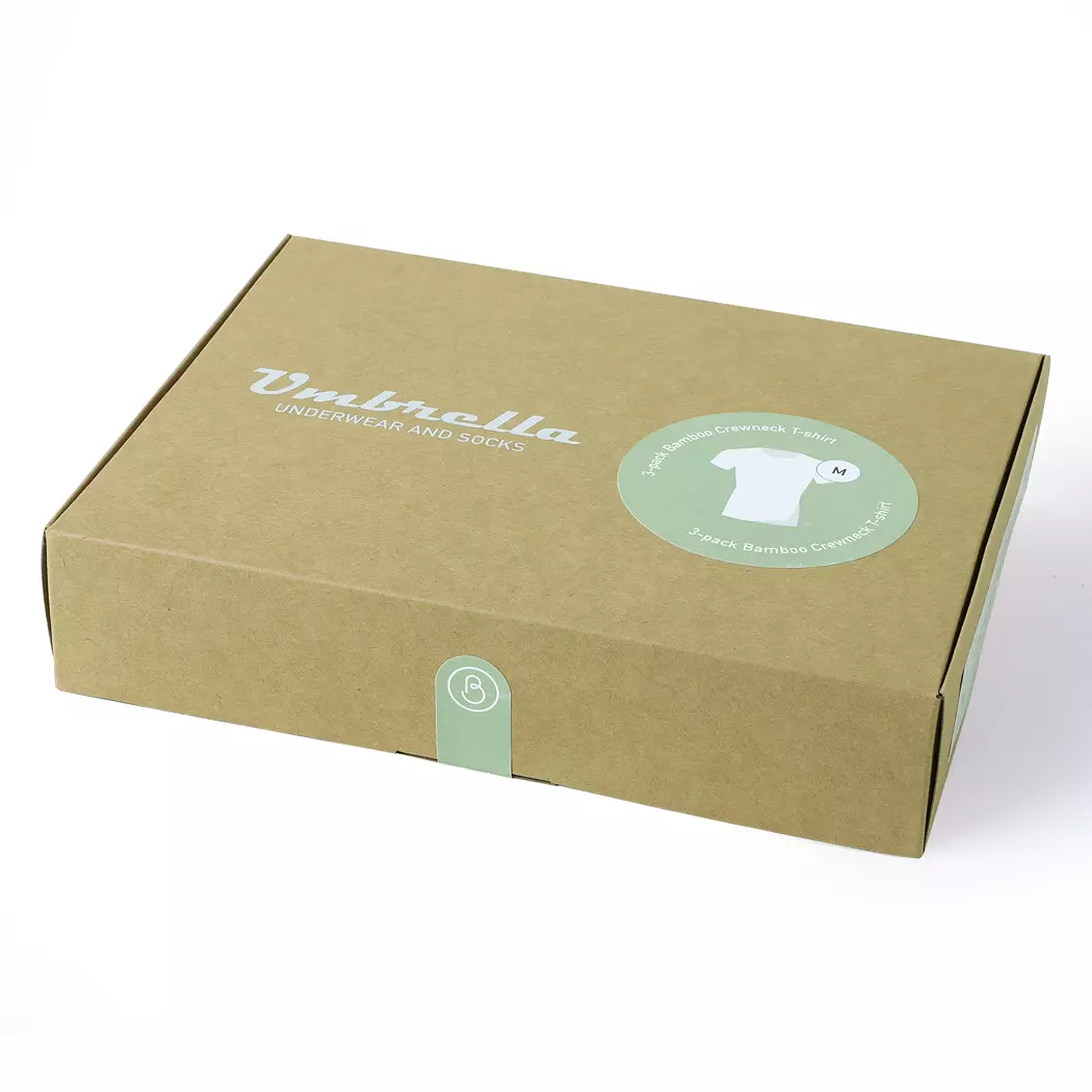 Packing of White Bamboo T-Shirts Packing of white bamboo T-shirts