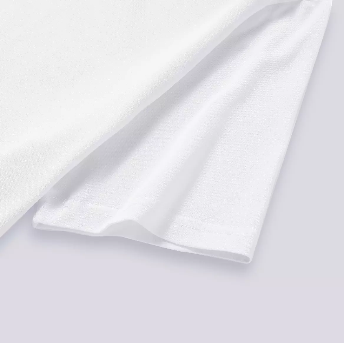 Sleeve Opening of White Bamboo T-Shirt Sleeve opening of white bamboo T-shirt